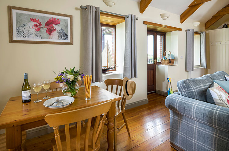 dining table and sitting room
