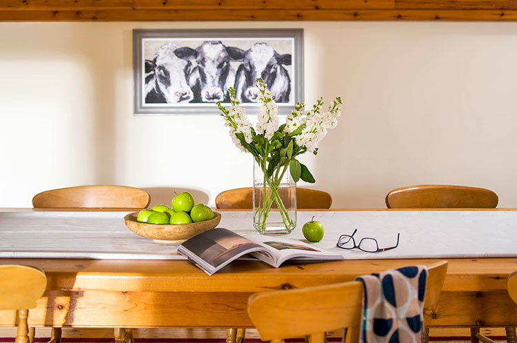 table and cows
